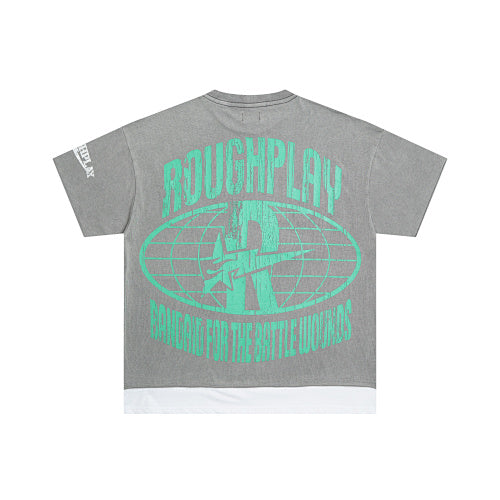 ROUGHPLAY Heavyweight Layered Graphic Tee - Neon Skater Panda & TV Main Image