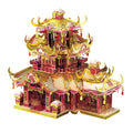 3D Metal Puzzle Chinese Temple Red And Yellow