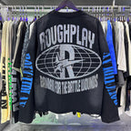 ROUGHPLAY Distressed Sun Graphic Long Sleeve Shirt Unisex Vintage Oversized Streetwear Crewneck Top