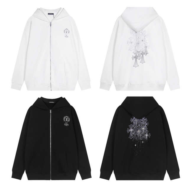 Chrome Hearts New Zip Up Hoodie -TQ02 Hover Image