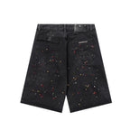 Chrome Hearts Cross Patch Embroidered & Hand-Painted Denim Shorts 9927