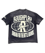 ROUGHPLAY Heavyweight Distressed Graphic Tee - Flame Oval Emblem