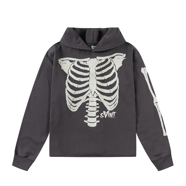 Saint Michael ST148 Skeleton Graphic Hoodie Hover Image