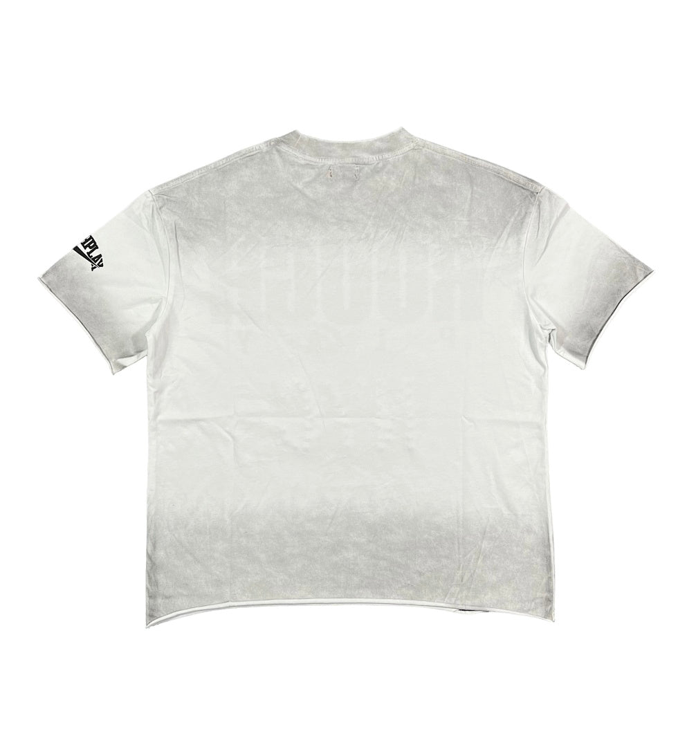 ROUGHPLAY Heavyweight Dip-Dye Graphic Tee - Red NYC Big Apple