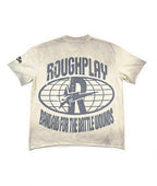 ROUGHPLAY Heavyweight Distressed Graphic Tee - Cyber Helmet & Desert Wasteland