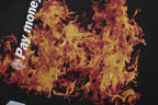 Saint Michael Fire Graphic & Sleeve Print Sweatshirt
