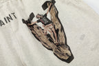 Saint Michael Praying Hands & Bold Lettering Sweat Shorts