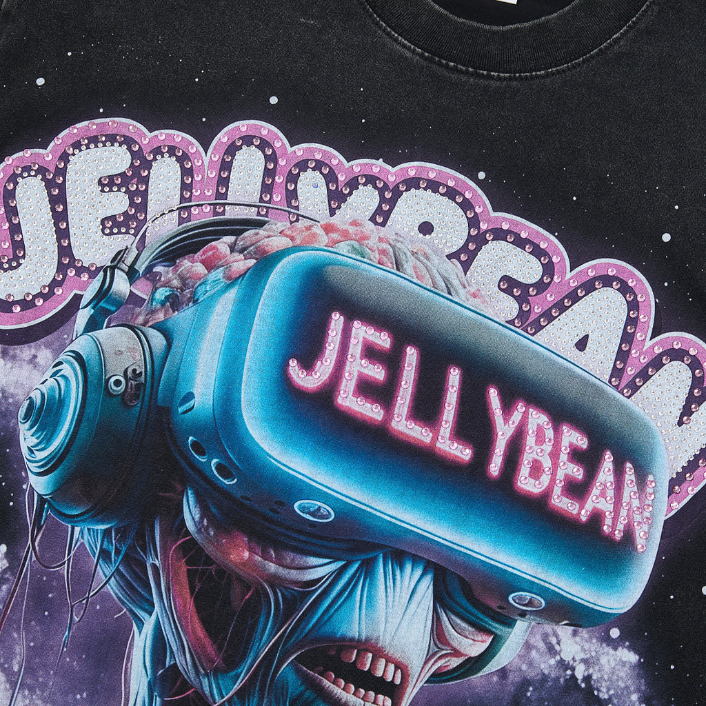 JELLYBEAN Alien VR Galaxy Graphic Oversized T‑Shirt