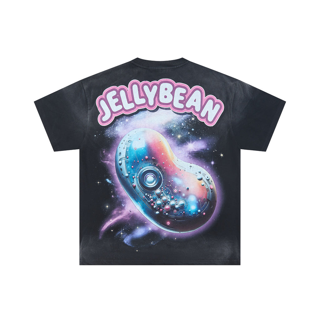 JELLYBEAN Hooded VR‑Man Galaxy Graphic Oversized T‑Shirt