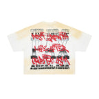 RARE PEACE Trust No One Crown‑of‑Thorns Cropped Oversized T‑Shirt