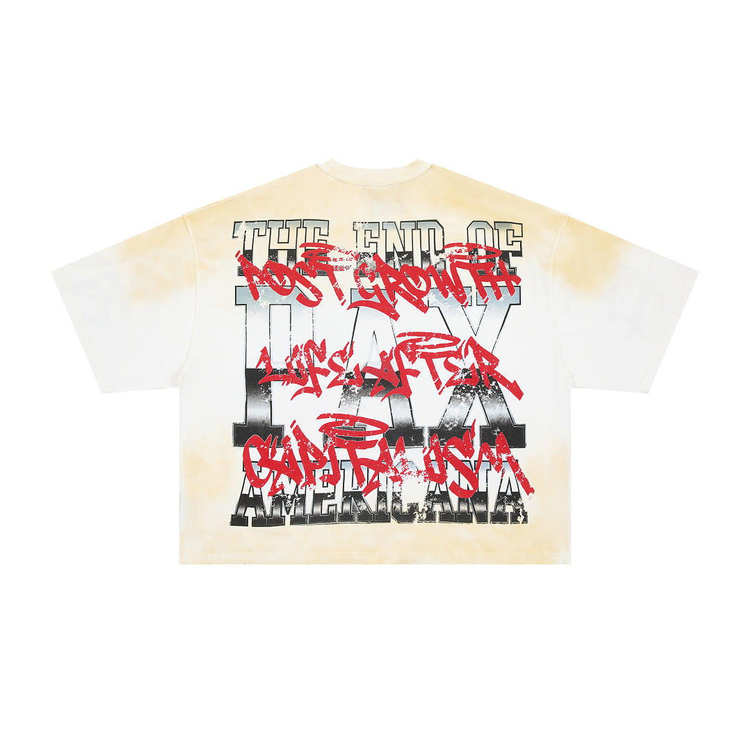 RARE PEACE Trust No One Crown‑of‑Thorns Cropped Oversized T‑Shirt