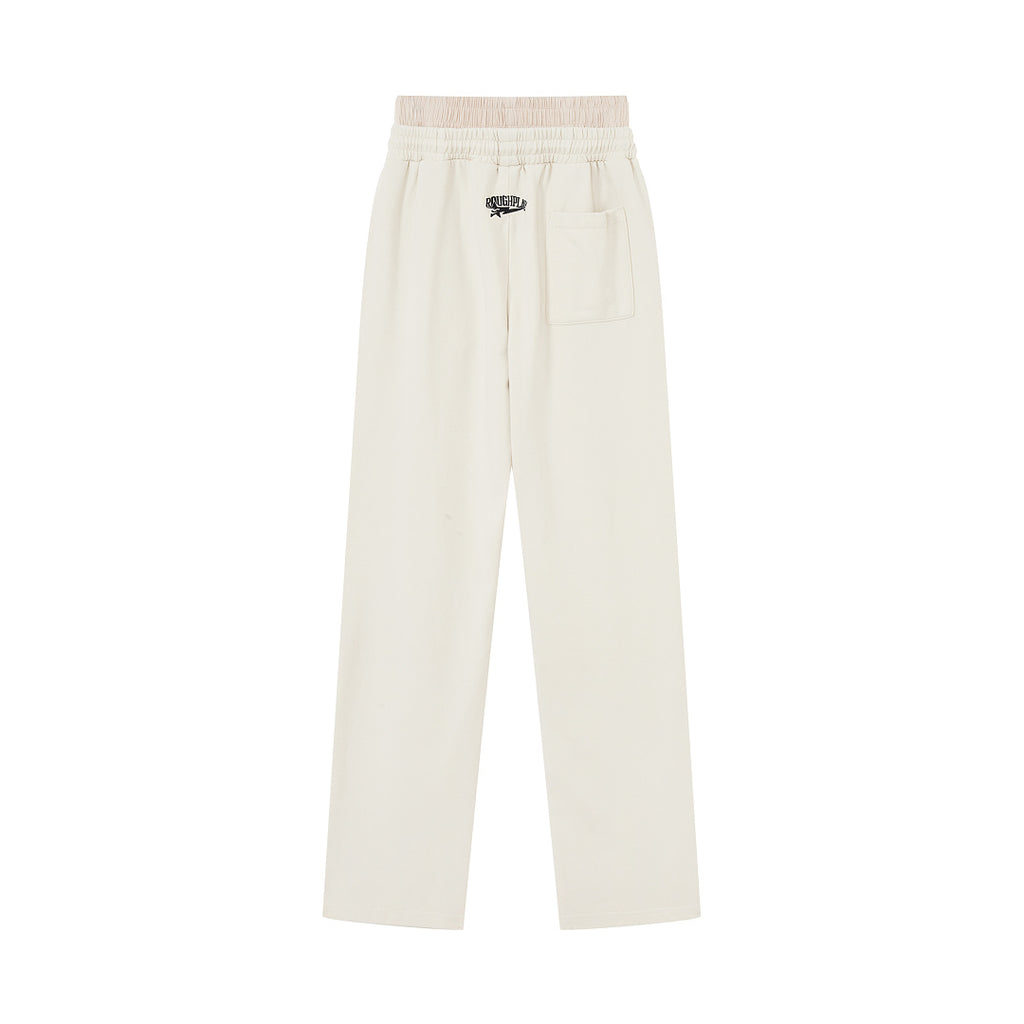 ROUGHPLAY Heavyweight Washed Sweatpants - Electric Blue Side Logo & Double Waistband