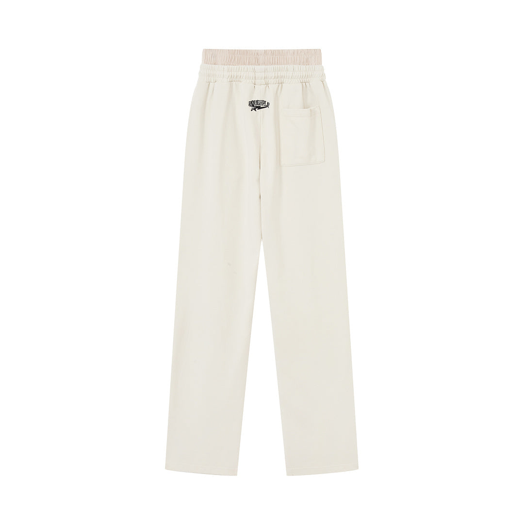 ROUGHPLAY Heavyweight Washed Sweatpants - Electric Blue Side Logo & Double Waistband