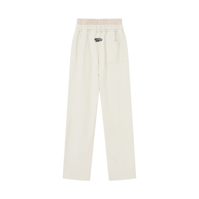 ROUGHPLAY Heavyweight Washed Sweatpants - Electric Blue Side Logo & Double Waistband Main Image