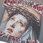 RARE PEACE The Beginning Of The End Rhinestone Cropped Oversized T‑Shirt
