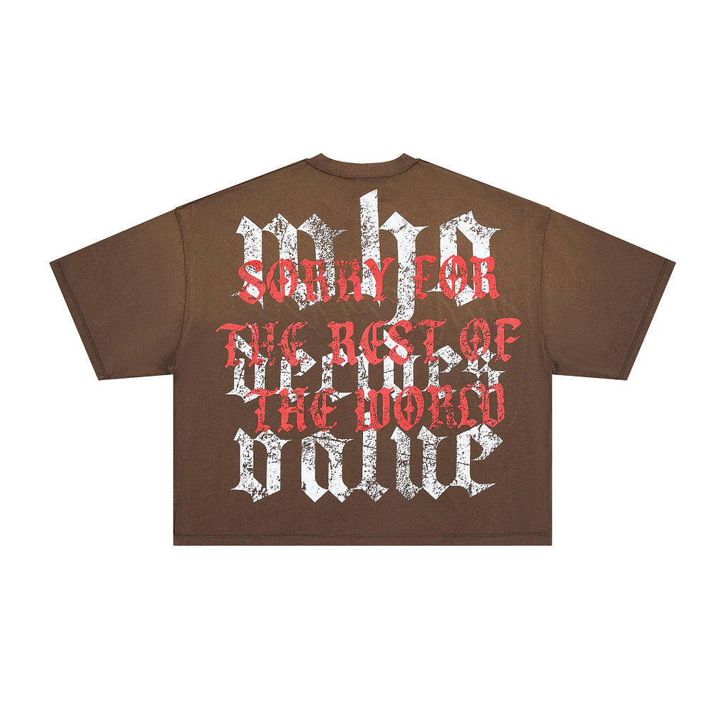 RARE PEACE Crown‑of‑Thorns Jesus Rhinestone Cropped Oversized T‑Shirt