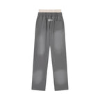 ROUGHPLAY Heavyweight Washed Sweatpants - Orange Side Logo & Double Waistband