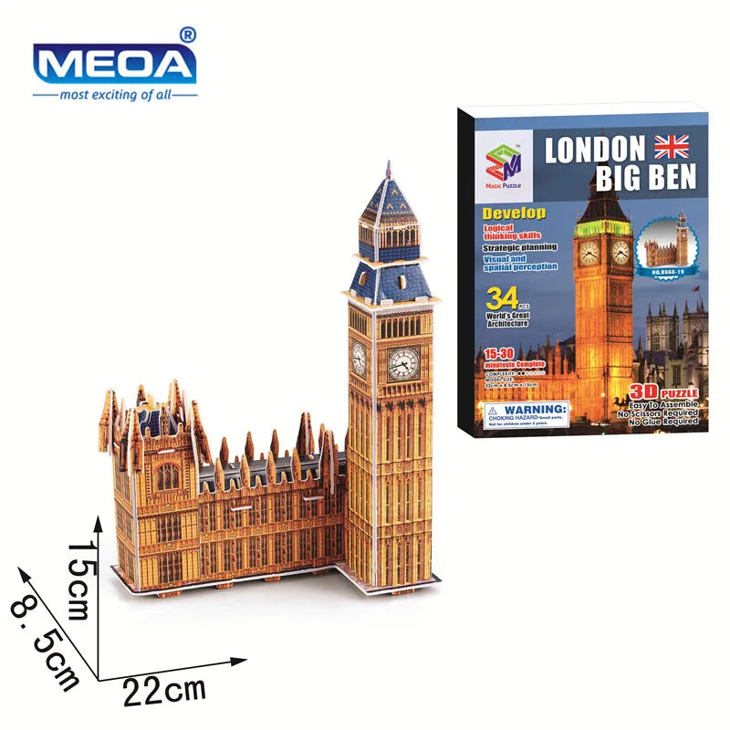 3D London Big Ben Puzzle