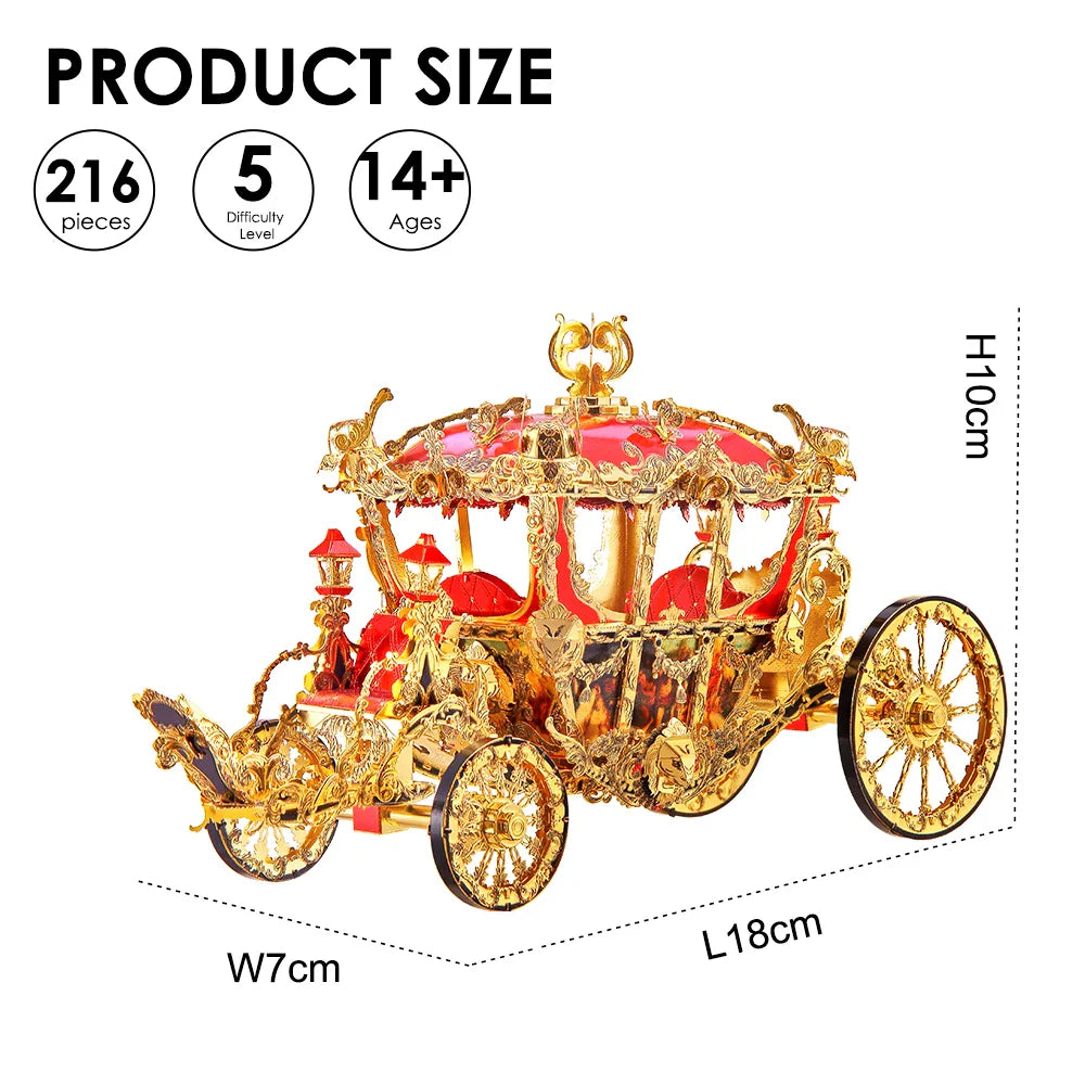 3D Metal Carriage Princess Puzzle