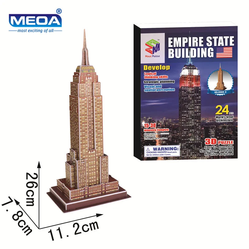 3D New York Empire State Building Puzzle