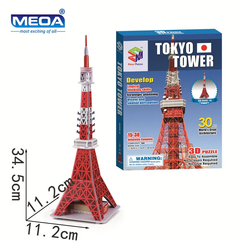 3D Tokyo Tower Puzzle