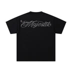 MAJESTIK Electric Ghost Graphic T-Shirt Unisex Black Y2K Cyber Gothic Lightning Oversized Streetwear Short Sleeve Top