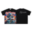 MAJESTIK Cyber Skull Graphic T-Shirt Unisex Black Y2K Gothic Tropical Sunset Oversized Streetwear Short Sleeve Top