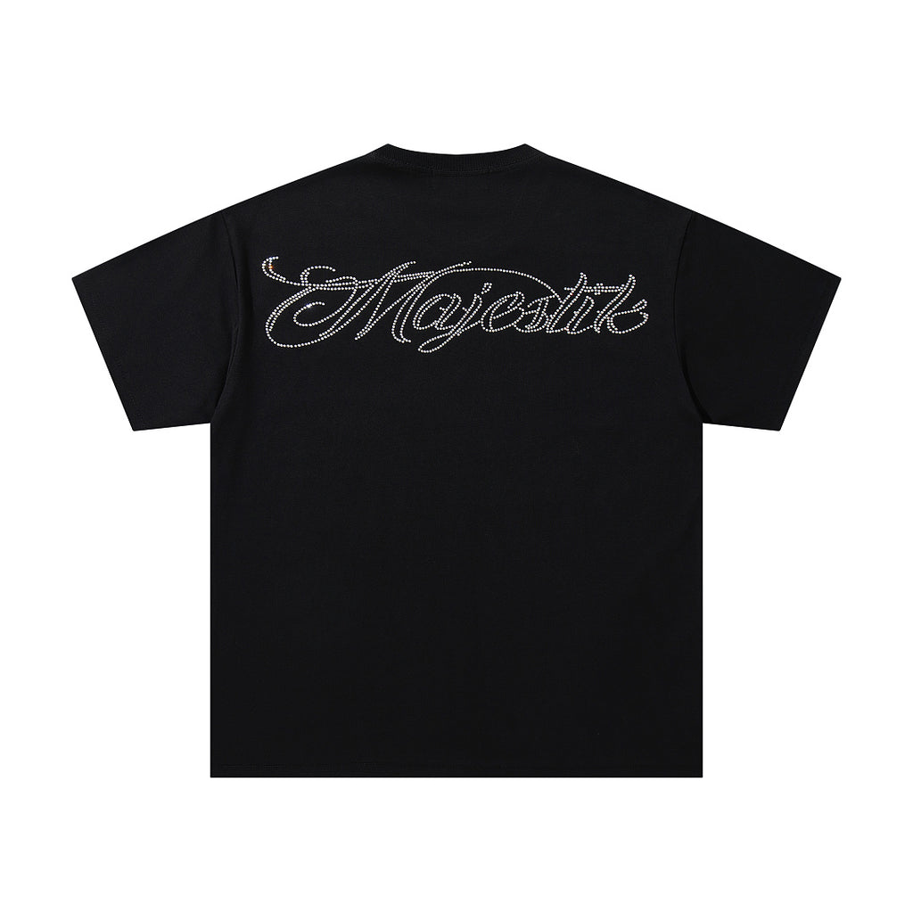 MAJESTIK Cyber Sports Car Graphic T-Shirt Unisex Black Y2K Street Racing Neon Oversized Streetwear Short Sleeve Top
