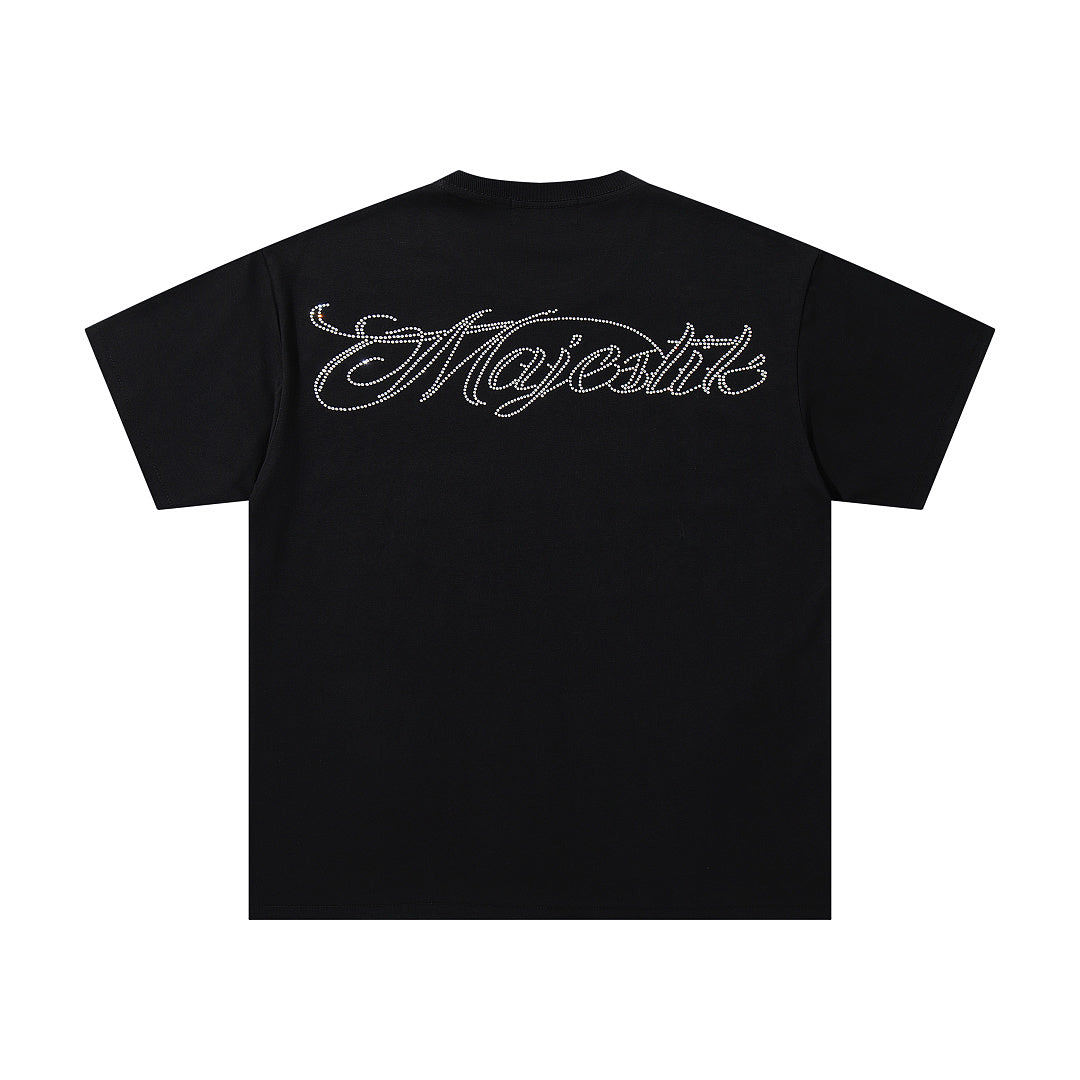 MAJESTIK Cyber Sports Car Graphic T-Shirt Unisex Black Y2K Street Racing Neon Oversized Streetwear Short Sleeve Top