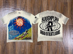 ROUGHPLAY Heavyweight Vintage Washed Graphic Tee - Skeleton & Sun Graphic T-Shirt