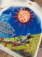 ROUGHPLAY Heavyweight Vintage Washed Graphic Tee - Skeleton & Sun Graphic T-Shirt