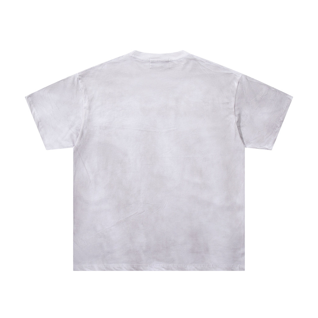 MAJESTIK Billiards Bulldog Graphic T-Shirt Unisex Light Grey Y2K Acid Wash Sport Dept Oversized Streetwear Short Sleeve Top
