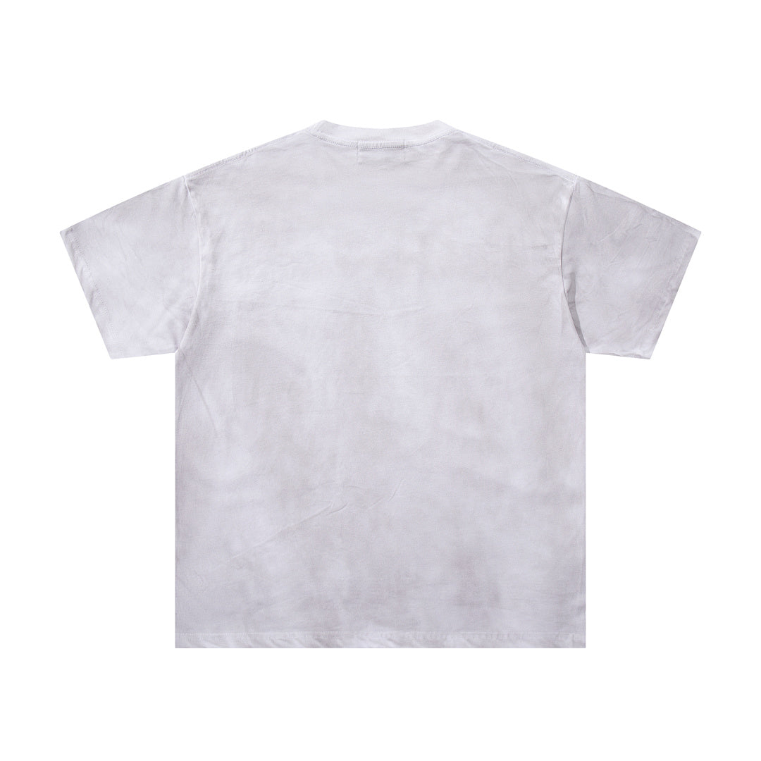 MAJESTIK Billiards Bulldog Graphic T-Shirt Unisex Light Grey Y2K Acid Wash Sport Dept Oversized Streetwear Short Sleeve Top