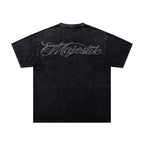 MAJESTIK Racing Champion Trophy Graphic T-Shirt Unisex Acid Wash Black Y2K Motorsport Oversized Streetwear Short Sleeve Top