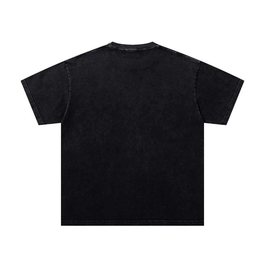 MAJESTIK Lion Football Player Graphic T-Shirt Unisex Acid Wash Black Y2K Graffiti Athletic Oversized Streetwear Short Sleeve Top