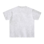 MAJESTIK Eagle Football Mascot Graphic T-Shirt Unisex Washed Gray Y2K Sports Merch Oversized Streetwear Short Sleeve Top