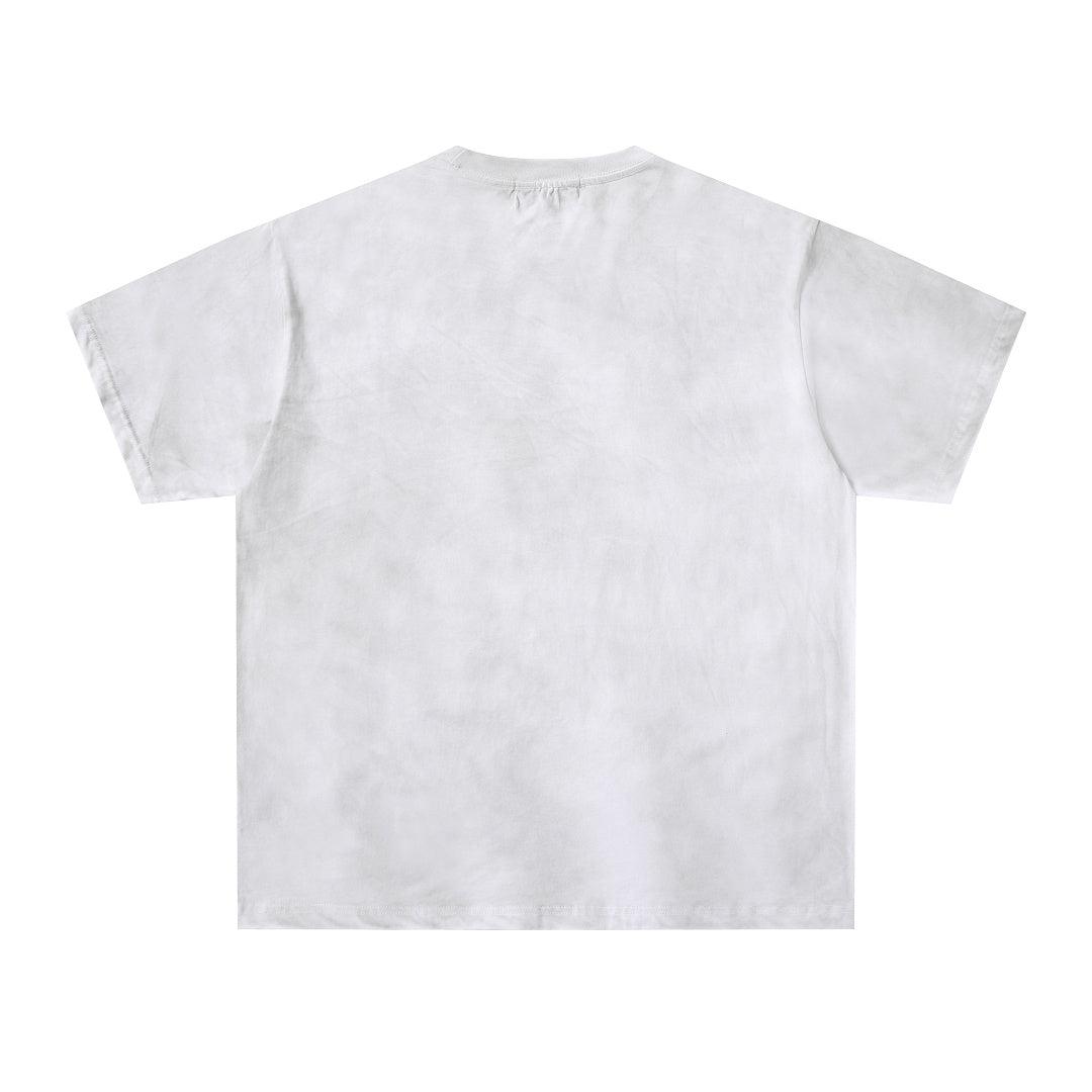 MAJESTIK Eagle Football Mascot Graphic T-Shirt Unisex Washed Gray Y2K Sports Merch Oversized Streetwear Short Sleeve Top