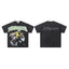 MAJESTIK Football Player Graphic T-Shirt Unisex Washed Black Y2K Sports Gothic Oversized Streetwear Short Sleeve Top