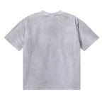 MAJESTIK Eagle Football Mascot Graphic T-Shirt Unisex Washed Grey Y2K Sports Varsity Oversized Streetwear Short Sleeve Top