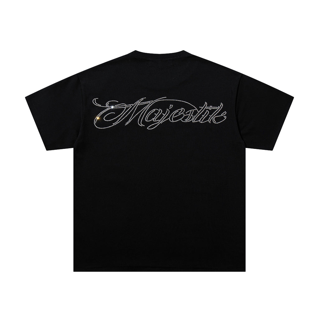 MAJESTIK Cyber VR Graphic T-Shirt Unisex Black Y2K Futuristic Gamer Oversized Streetwear Short Sleeve Top