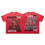 MAJESTIK Lock In Take Over Graphic T-Shirt Unisex Red Y2K Athletic Basketball Guard Dog Oversized Streetwear Short Sleeve Top