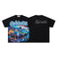MAJESTIK Cyber Sports Car Graphic T-Shirt Unisex Black Y2K Street Racing Neon Oversized Streetwear Short Sleeve Top