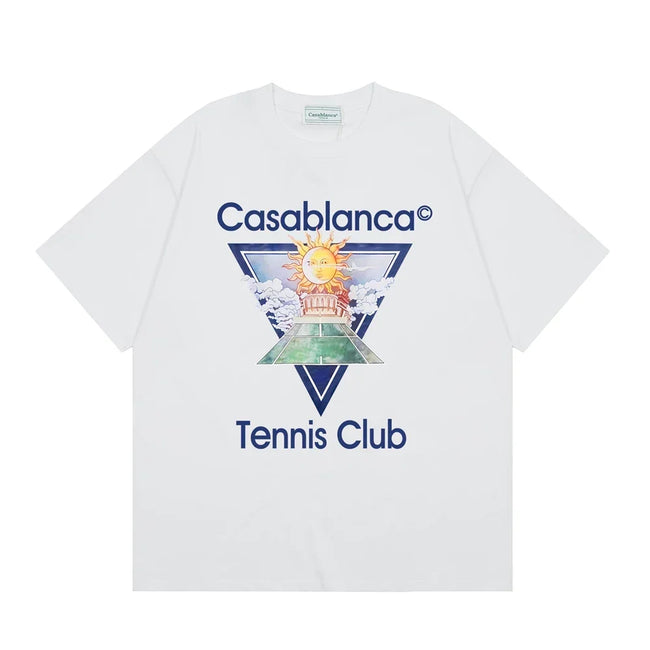 Casablanca Tennis Club Sun & Court T-Shirt - White Hover Image