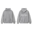 Fog Essentials Heather Gray Fleece‑Lined Oversized Pullover Hoodie White Chest Logo