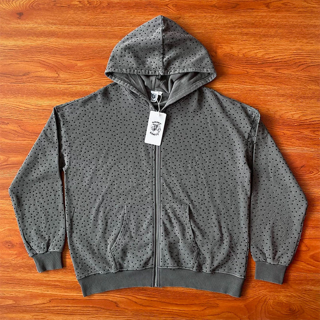SAINT VANITY ins Same Style Laundry Hot Diamond Casual Sports Hoodie Hover Image