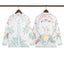 Casablanca Sketch Palm & Crest Silk-Style Shirt - White