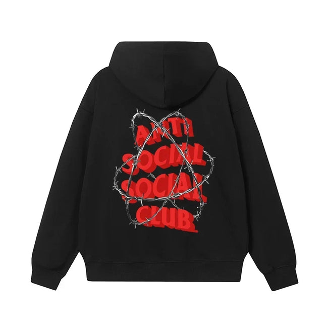 Anti Social Social Club Barbed Wire Logo Hoodie - Black Hover Image