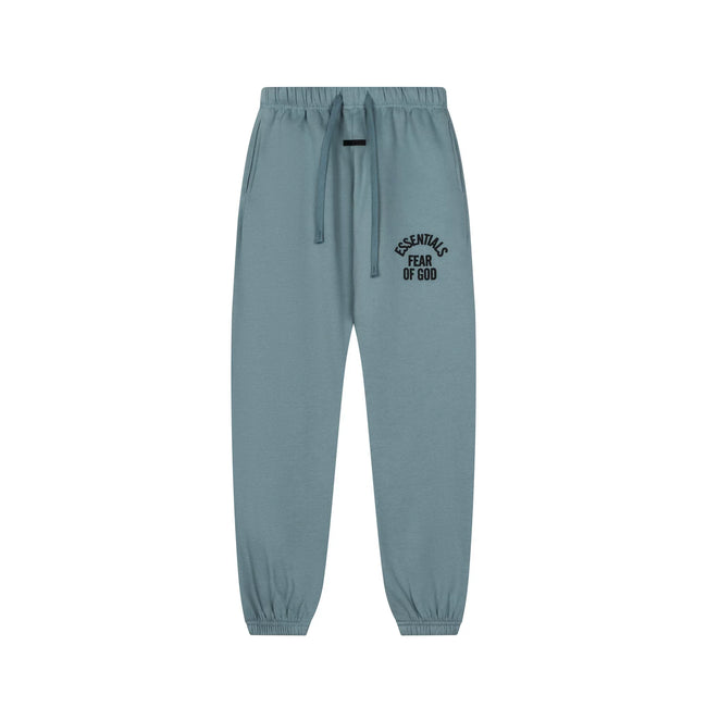 Fog Essentials Slate‑Blue Hip‑Hop Jogger Sweatpants Side Logo Print Elastic Waist Street Pants Hover Image