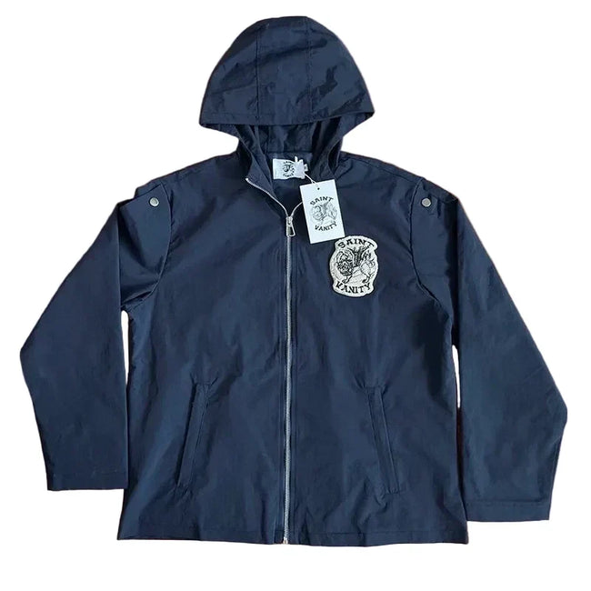 SAINT VANITY Embroidered Buckle Sports Style Casual Windbreaker Coat Pants Set Hover Image