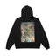 Fog Essentials Black Floral Photo Back‑Print Oversized Street‑Wear Hoodie